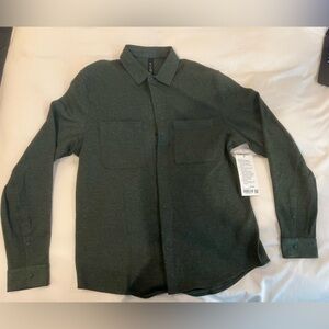 Lululemon Soft Knit Overshirt olive green shirt